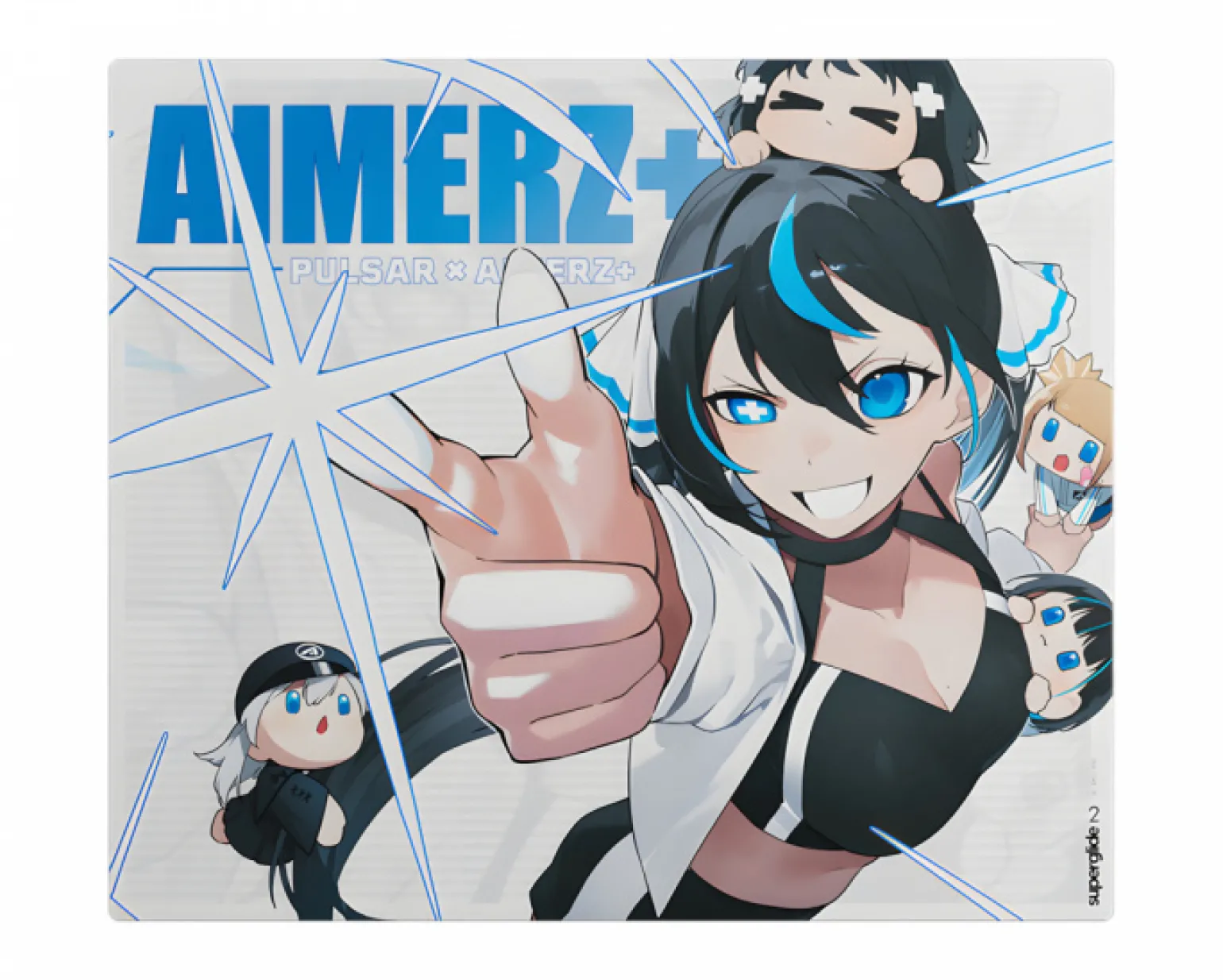 Superglide Glass Mousepad v2 XL - Aimerz Yui Edition