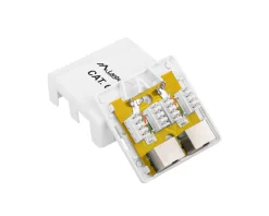 Surface Mount Shielded 2X RJ4 Cat6