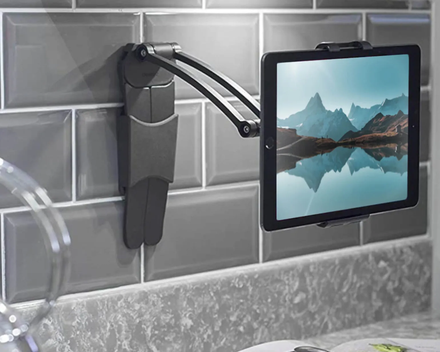 Tablet Holder 2-in-1 XL Wall and Portable 12.9″ - Black