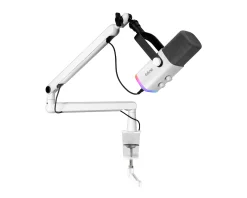 TAM8 Dynamic Gaming Microphone and Boom Arm - White