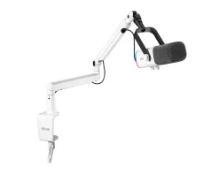 TAM8 Dynamic Gaming Microphone and Boom Arm - White