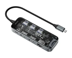 Transparent USB-C Docking Station - 10 ports