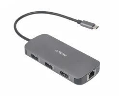 USB-C Docking Station with 8 Ports - Grey