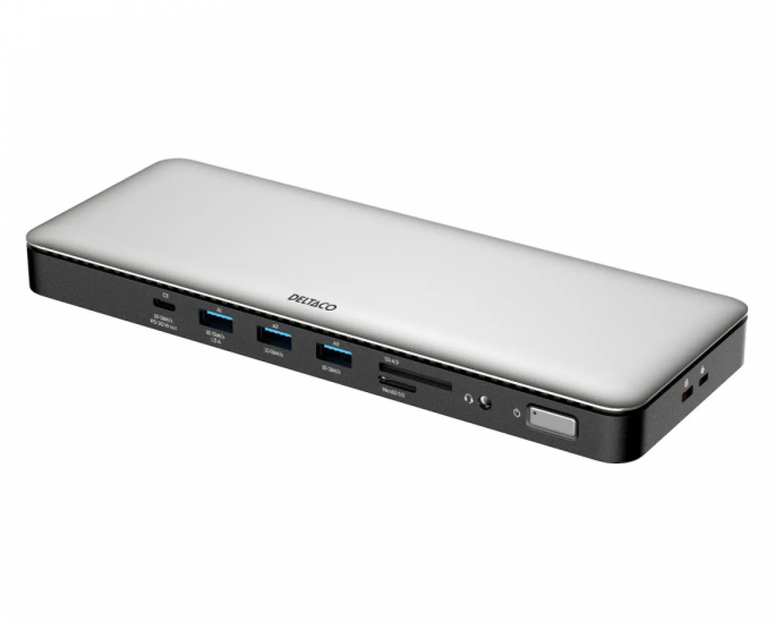USB-C Docking Station with 15 Ports - Grey