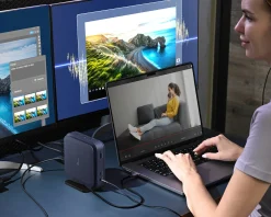 USB-C Dual 4K HDMI Dock - Blue