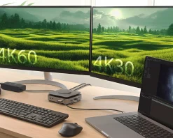 USB-C Dual 4K HDMI Dock - 140W GaN PD