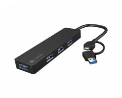 USB-C 3.0 Hub Mayfly Black + USB-A Adapter - USB Hub