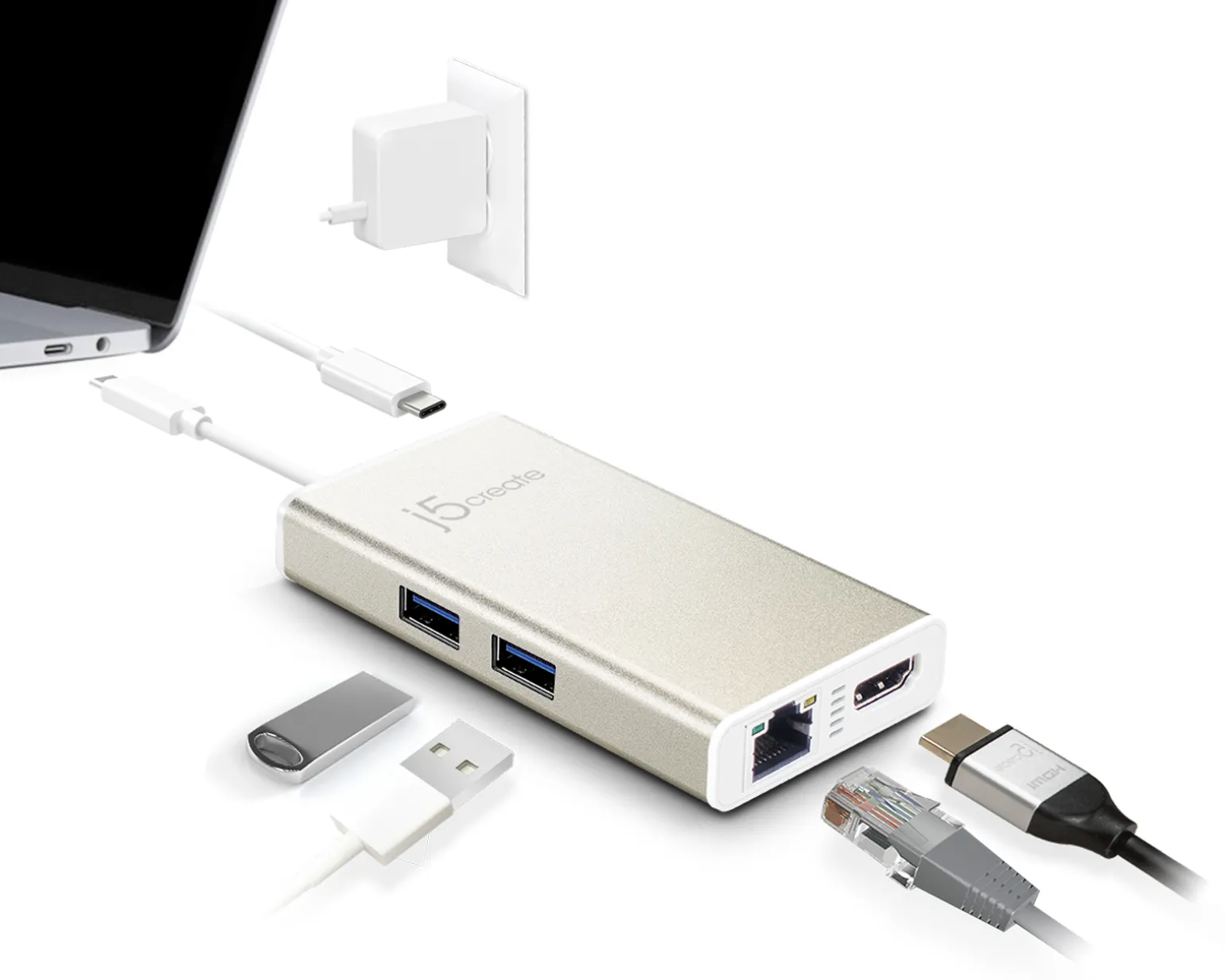 USB-C Multi-Adapter - HDMI, Ethernet, USB 3.1 HUB, PD 2.0
