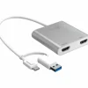 USB-C to Dual HDMI Multi-Monitor Adapter