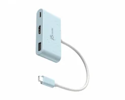USB-C to HDMI 4K and USB Type-A with 90W Power Delivery - Blue
