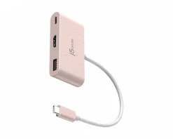 USB-C to HDMI 4K and USB Type-A with 90W Power Delivery - Pink