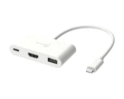 USB-C to HDMI 4K and USB Type-A with 90W Power Delivery - White