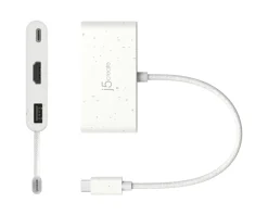 USB-C to HDMI 4K and USB Type-A with 90W Power Delivery - White