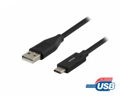 USB-C to USB-A 2.0 Cable Black - 1 meter
