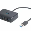 USB Docking Station with 4 Ports - Black