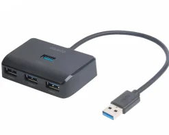 USB Docking Station with 4 Ports - Black