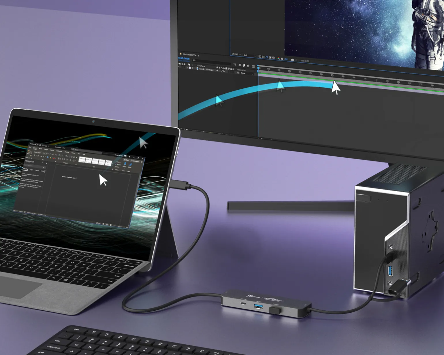 USB Hub with Display Sharing
