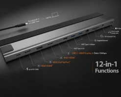USB4 Triple 4K Display Docking Station