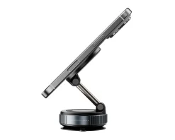 Vacuum Phone Holder with Magnetic Ring - Black