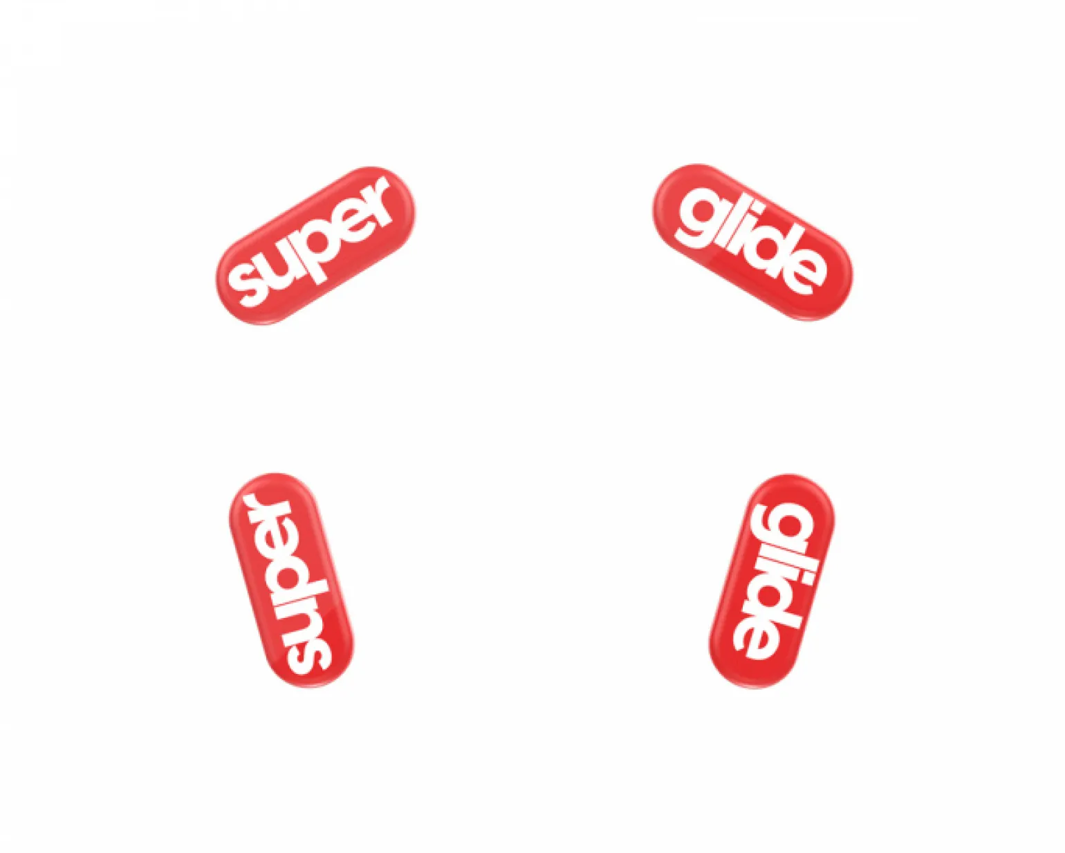 Version 2 Glass Skates for Logitech G304/G305 - Red