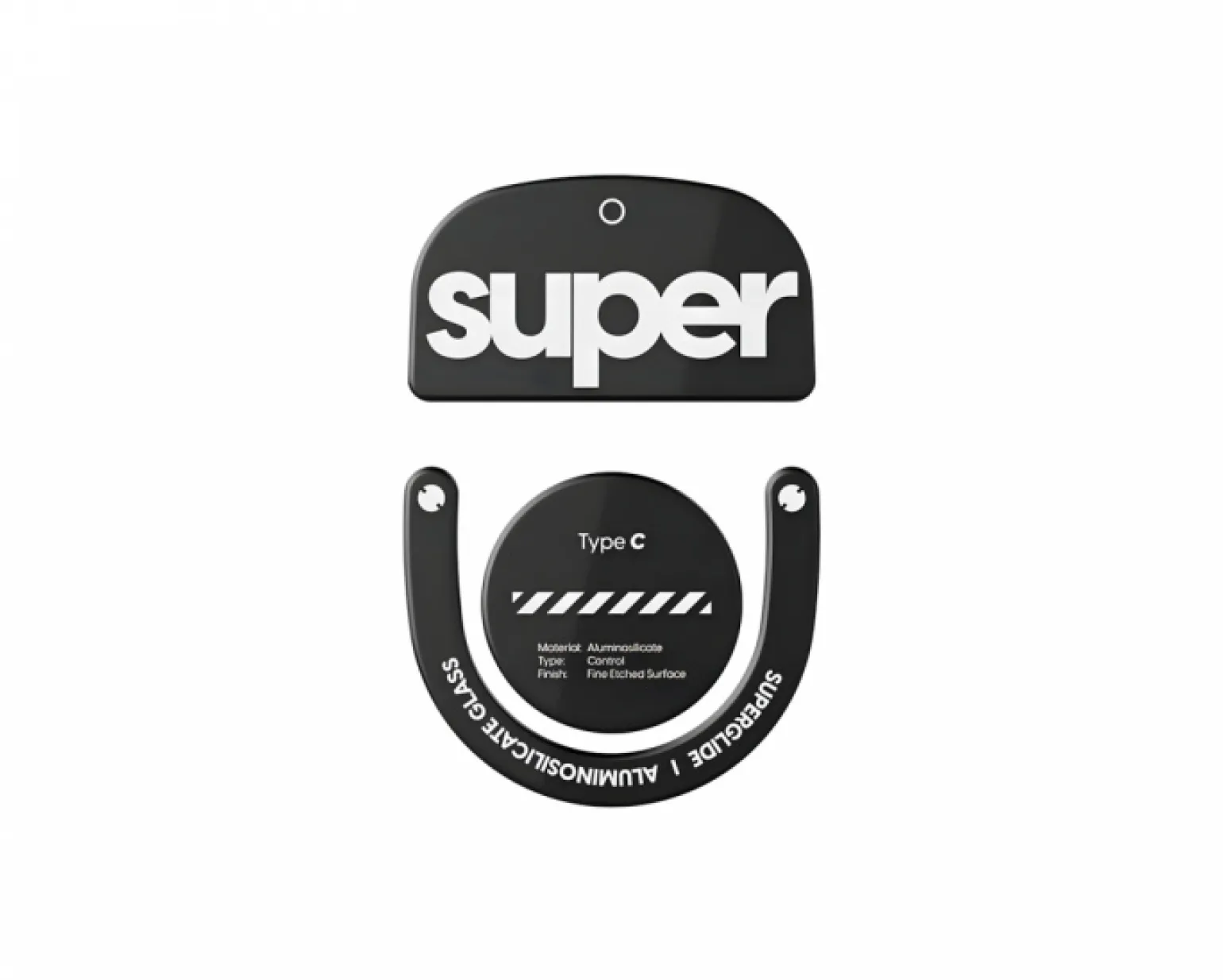 Version 2 Glass Skates for Logitech G Pro X Superlight 2 - Black