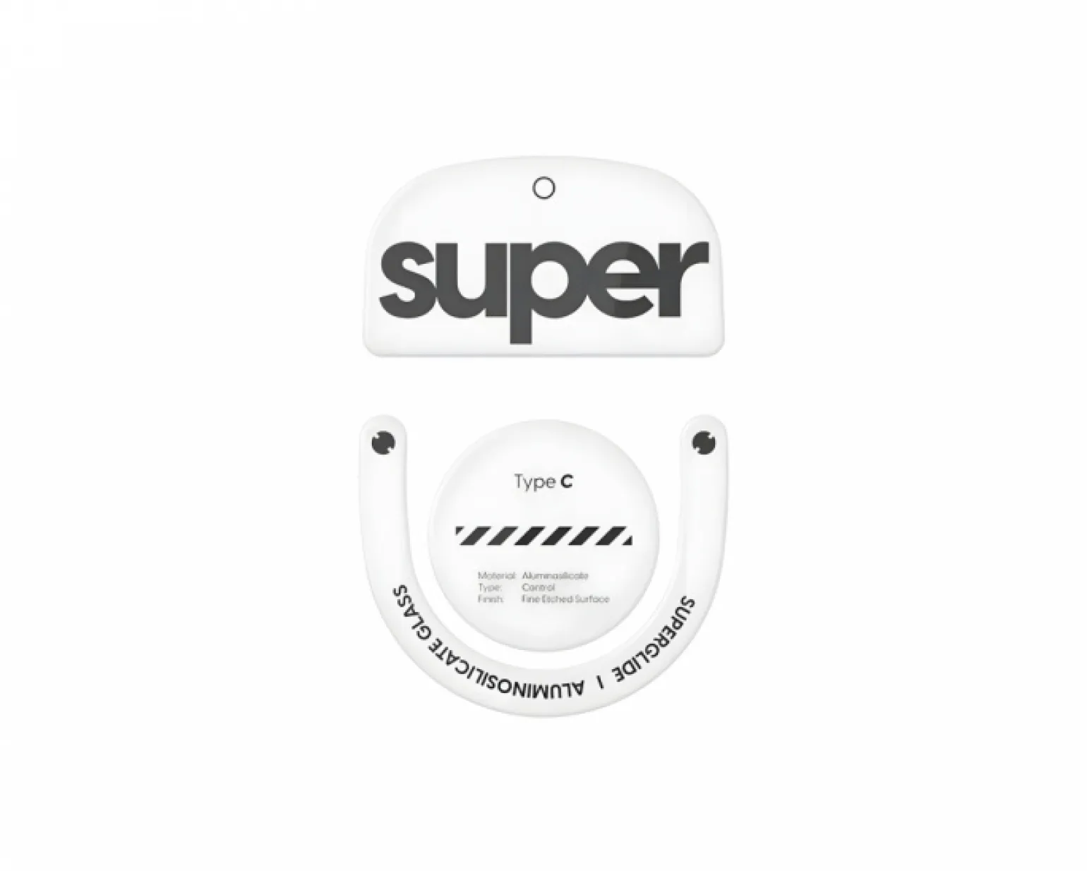 Version 2 Glass Skates for Logitech G Pro X Superlight 2 - White