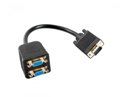 VGA, Male to VGA, Female 2x adapter 20cm