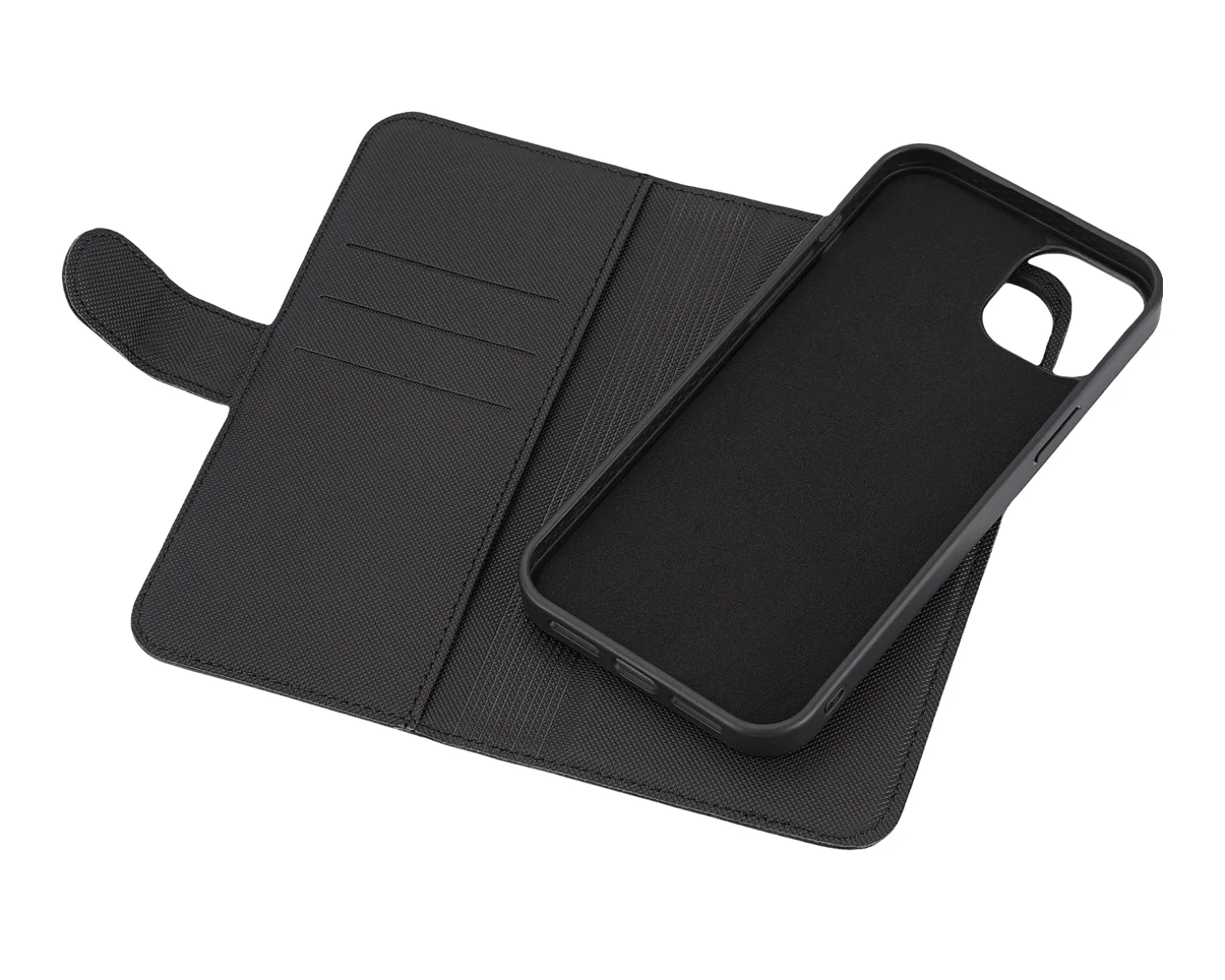 Wallet Case for iPhone 15 Plus - Black