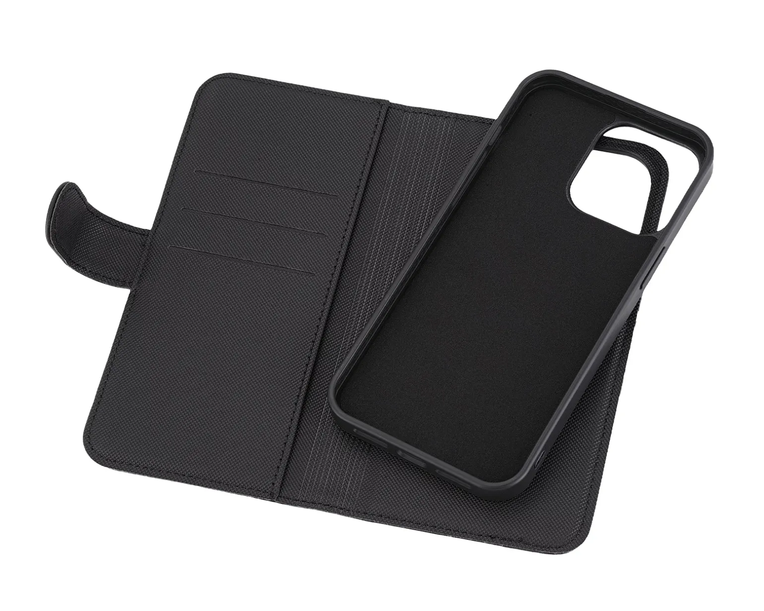 Wallet Case for iPhone 15 Pro Max - Black