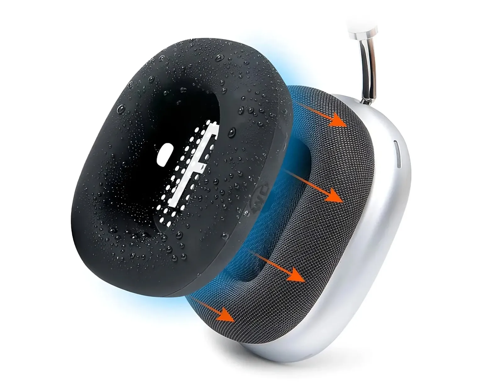 WC SweatZ Max Ear Cushion Covers - Black