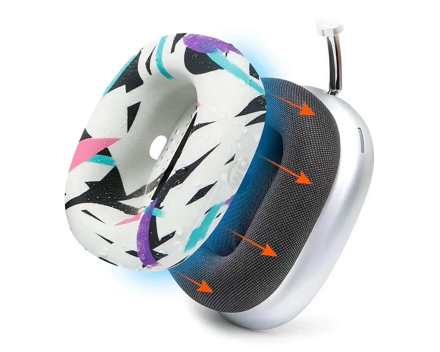 WC SweatZ Max Ear Cushion Covers - 90''s White