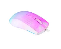 WM87 Semi-Transparent RGB Gaming Mouse - White