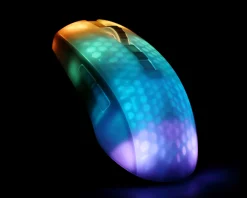 WM87 Semi-Transparent RGB Gaming Mouse - White