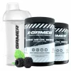 2 x 600g X-Tubz HOFFA Black Metal Berry- 60 Servings + Shaker