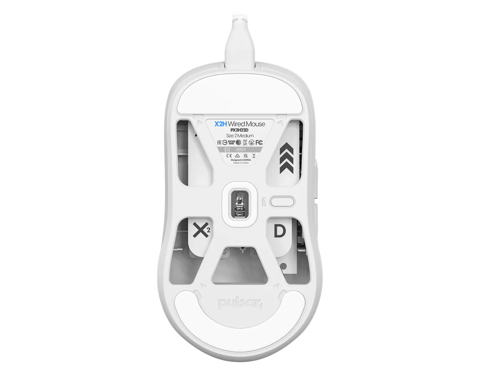 X2H Medium Wired Gaming Mouse - White