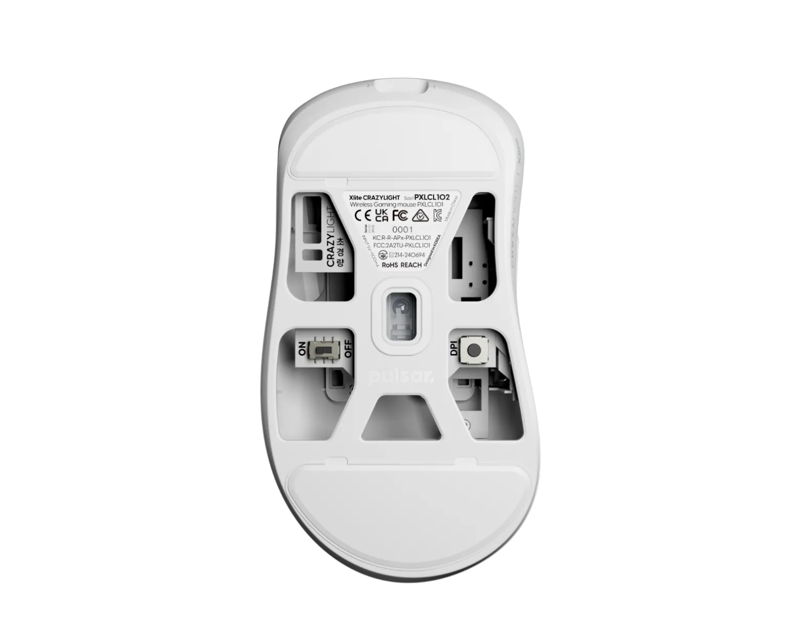 Xlite CrazyLight Wireless Gaming Mouse - Uyuni White