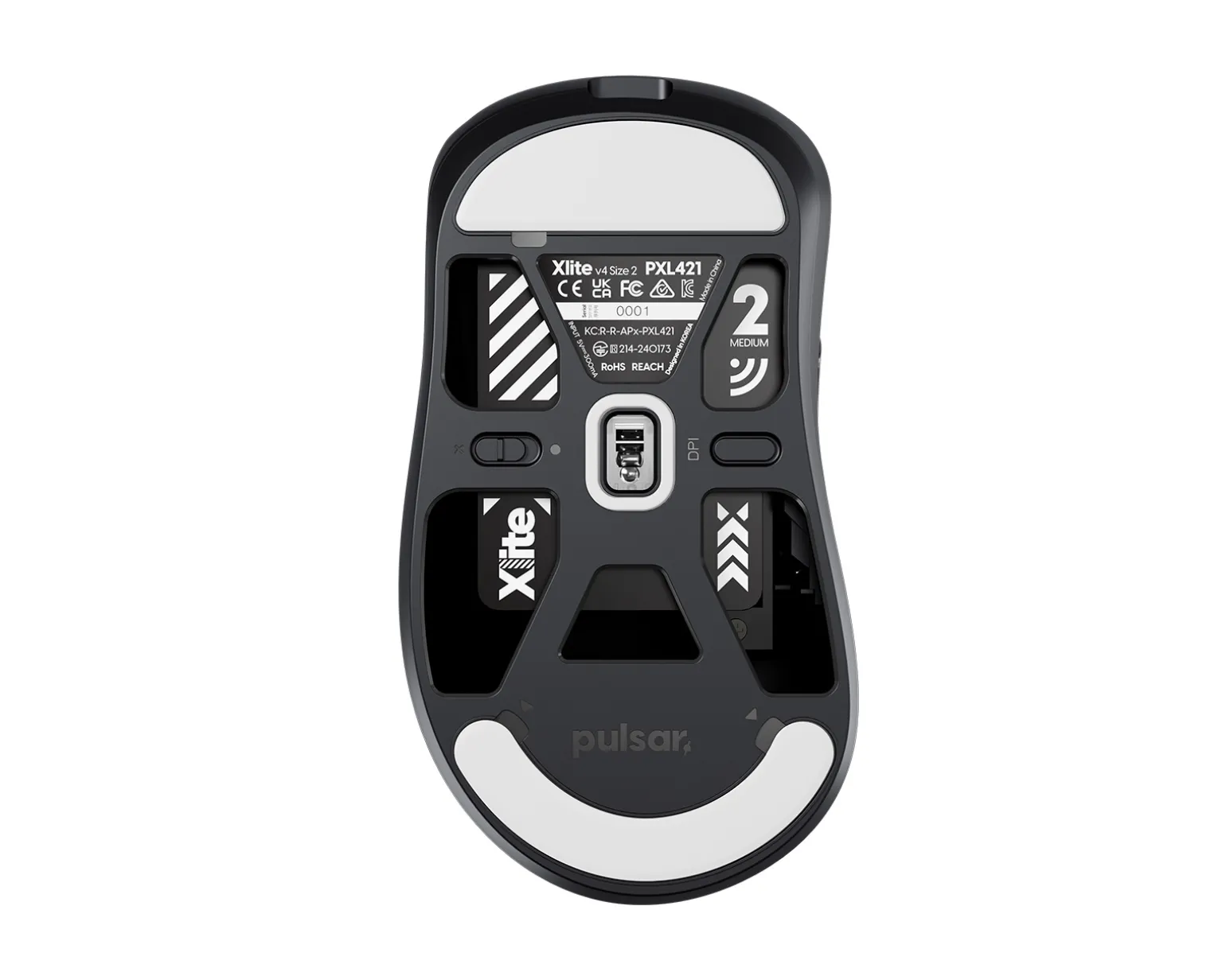 Xlite v4 Medium Wireless Gaming Mouse - Black