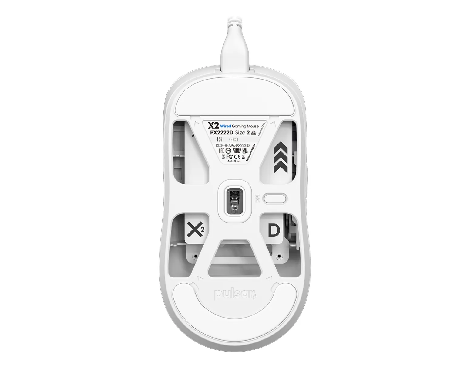 X2 Medium Wired Gaming Mouse - White