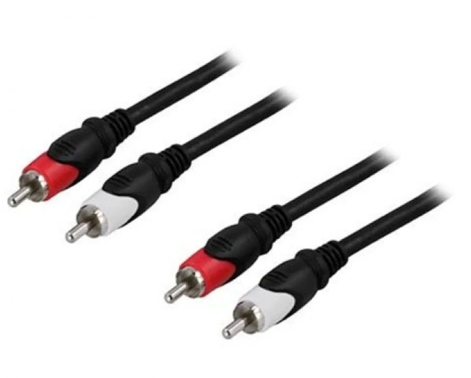 2x RCA male - male 2m Black