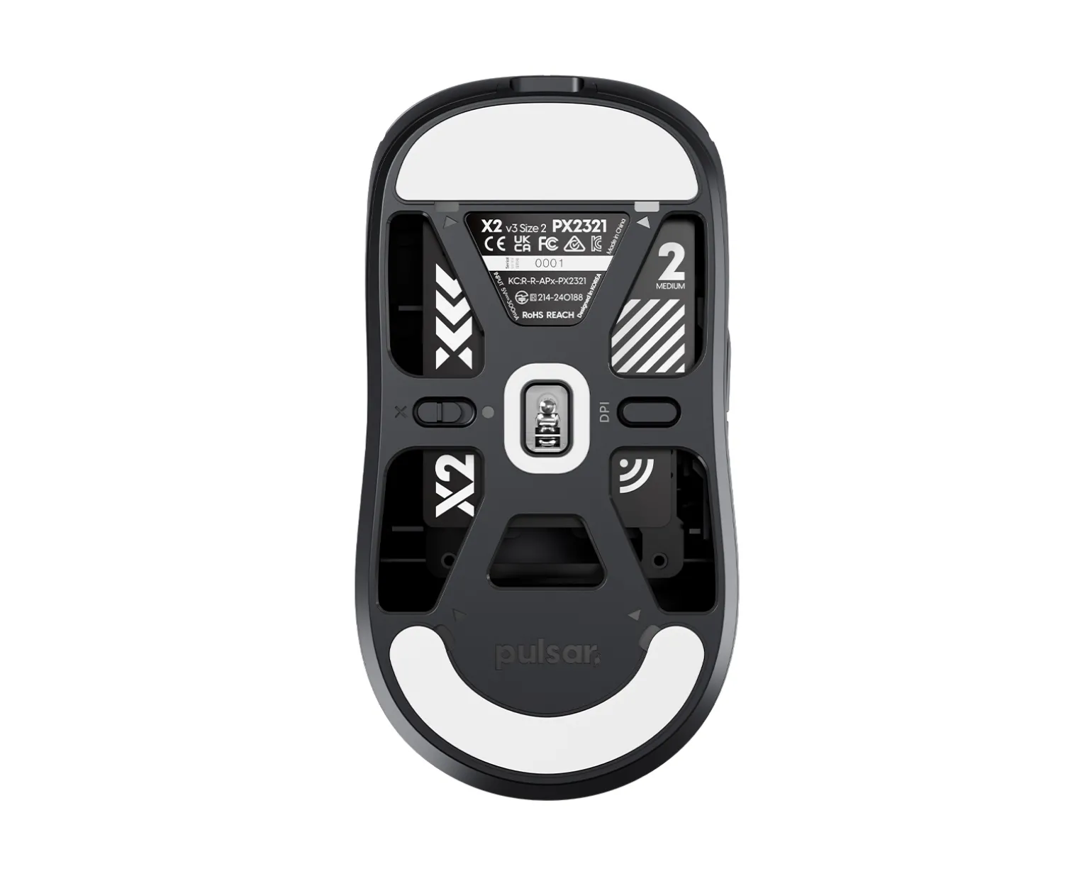 X2 v3 Size2 Wireless Gaming Mouse - Black