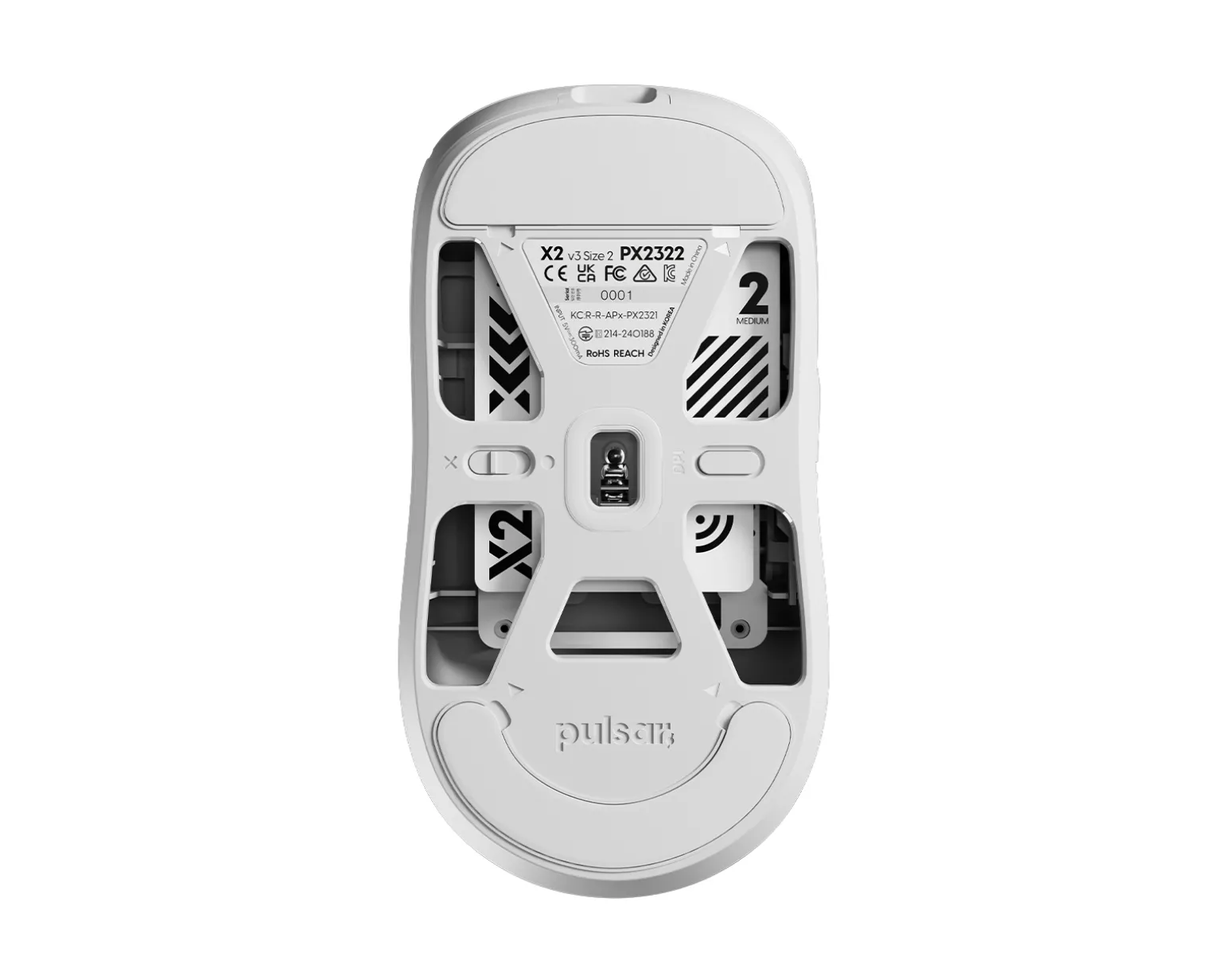 X2 v3 Size2 Wireless Gaming Mouse - White