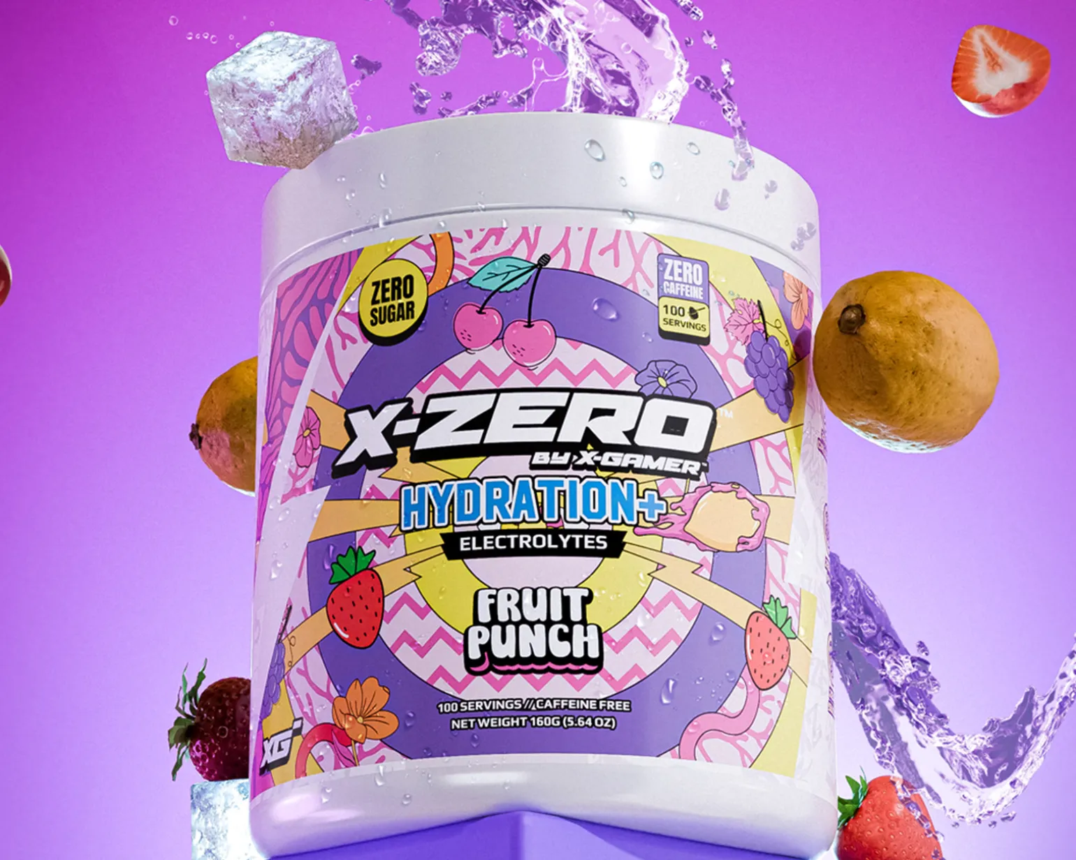 X-Zero Hydration+ Fruit Punch - 100 Servings
