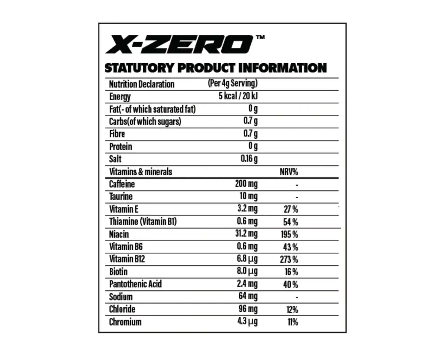 X-Zero Loaded Strawberry - 40 Servings