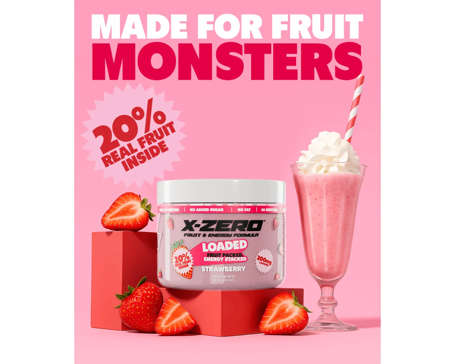 X-Zero Loaded Strawberry - 40 Servings