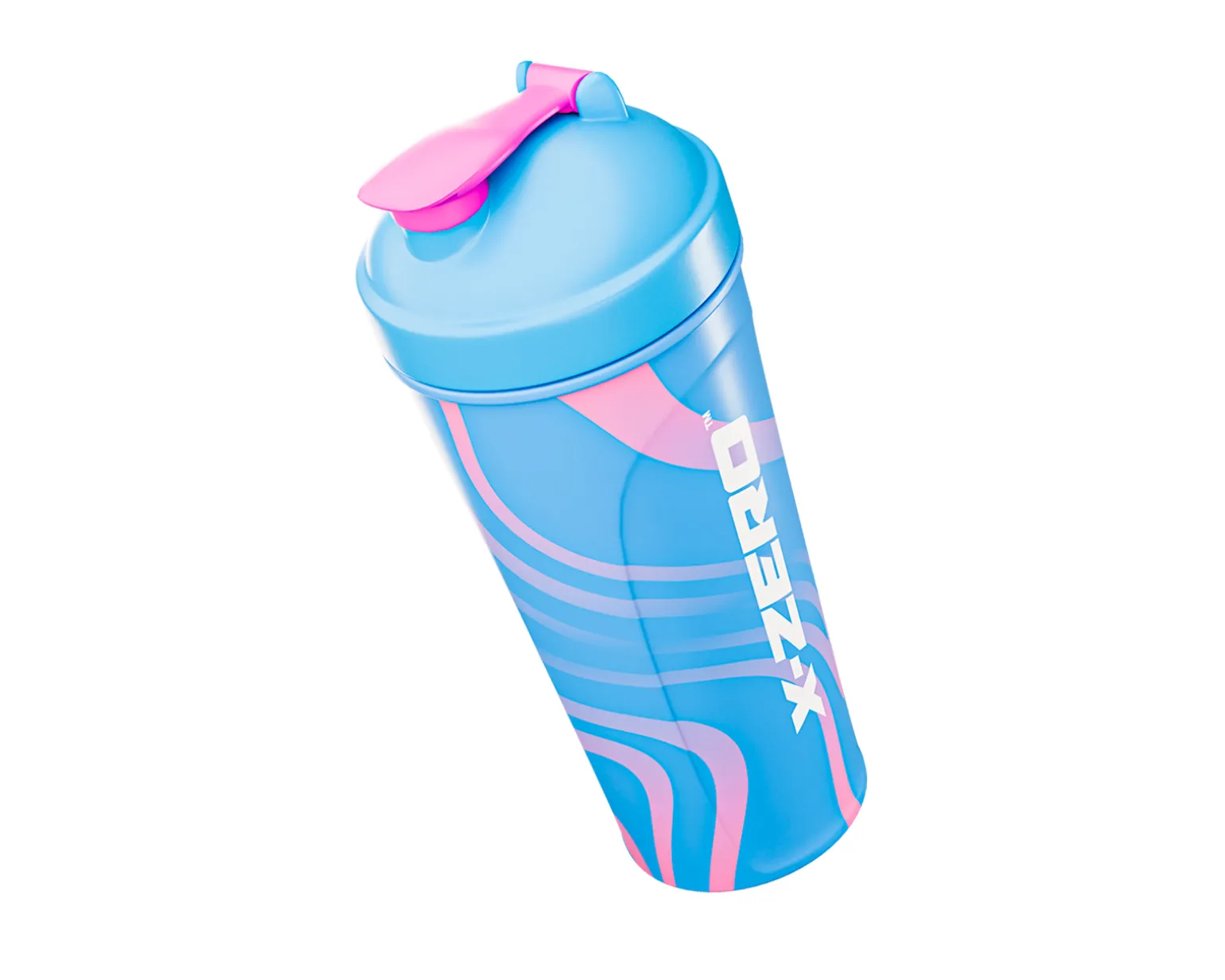 X-Zero Shaker 700ml - Swirly Blue & Pink