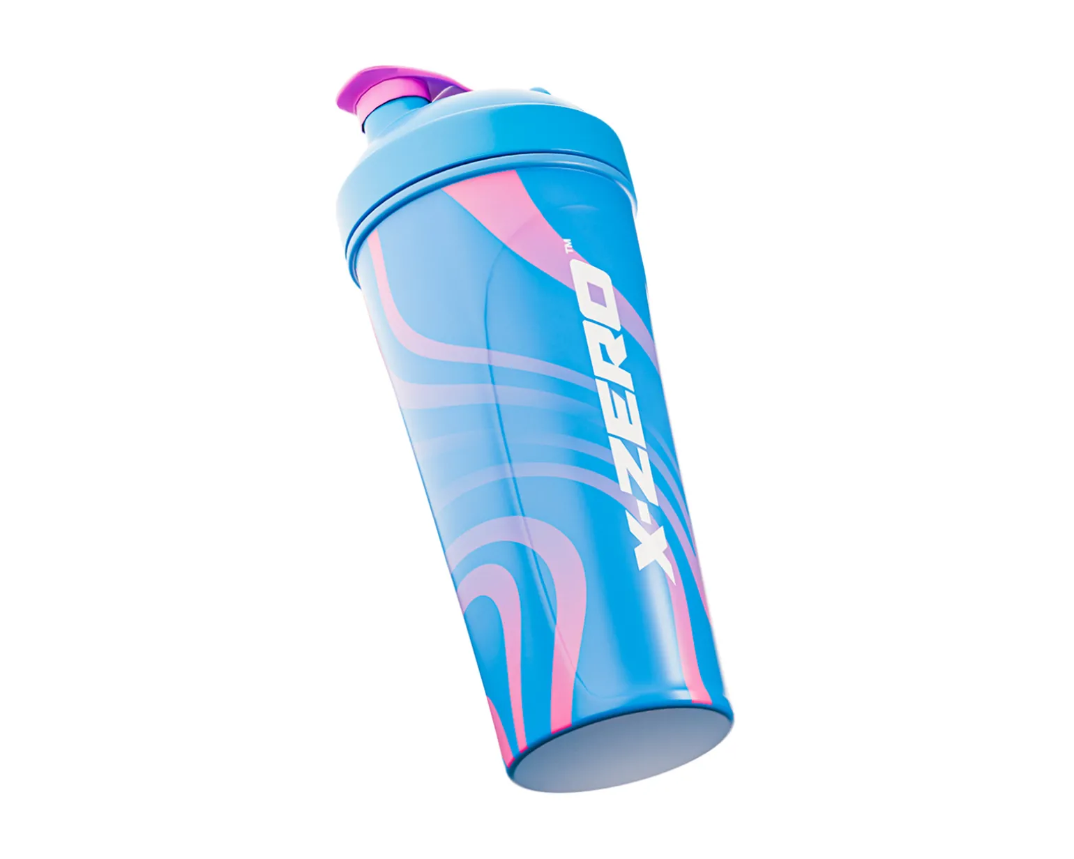 X-Zero Shaker 700ml - Swirly Blue & Pink