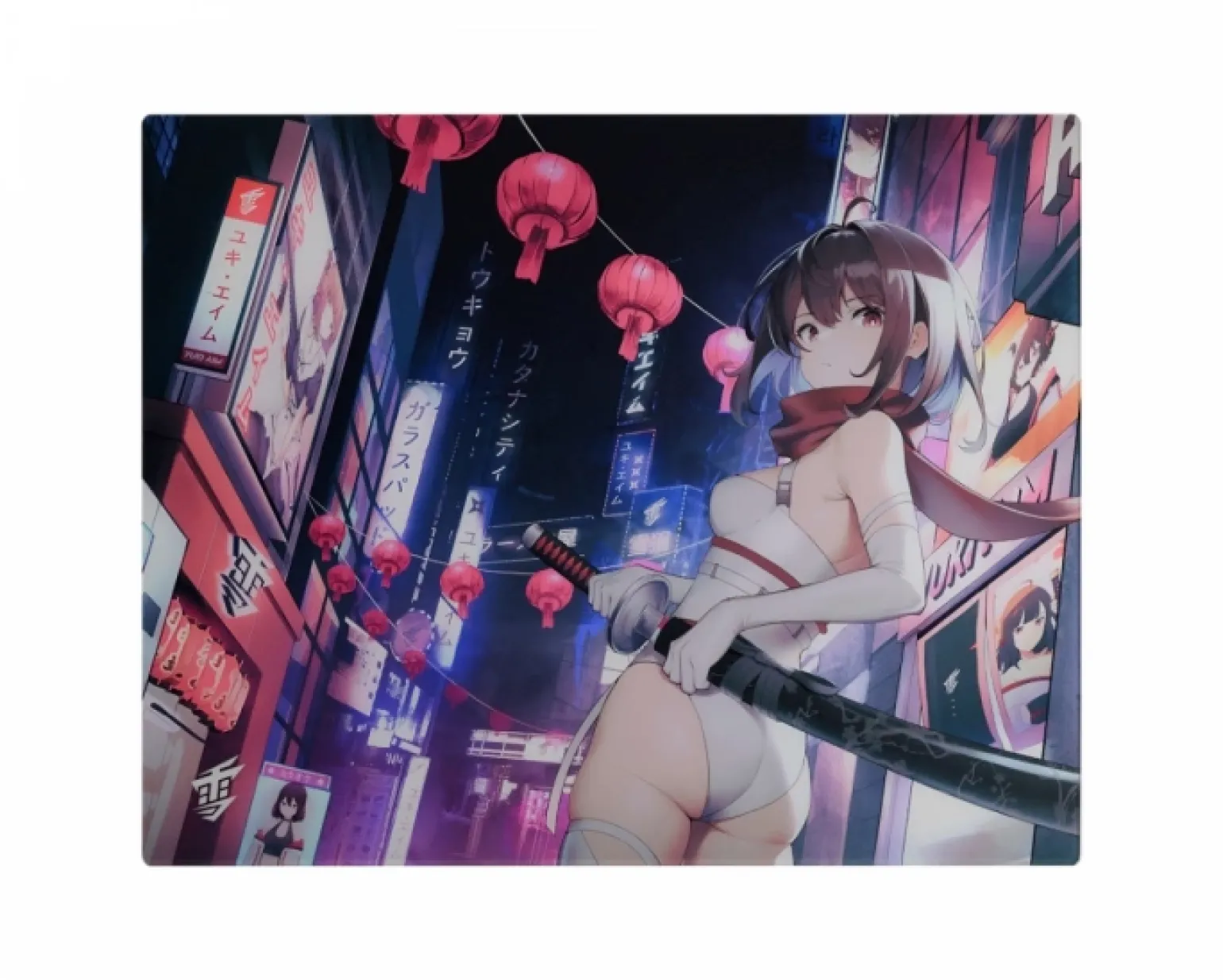 Yuki Glass Mousepad - Katana - L